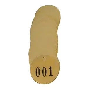 CH HANSON 40003 Numbered Valve Tag, 1 To 25, 1 Inch Dia., Brass | AD3FWV 3YYN4