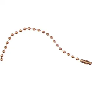 CH HANSON 40097 Beaded Chain, 4.5 Inch Size, Brass Plated, 100 Pk | CH3TXZ