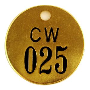 CH HANSON 40125A CW-nummeriertes Ventilschild, 1 bis 25, Messing | CH3TYD