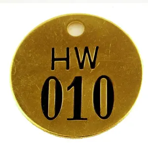 CH HANSON 40135A HW Numbered Valve Tag, 1 To 25, Brass | CH3TYE