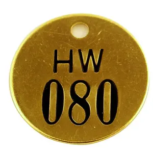 CH HANSON 40135D HW Numbered Valve Tag, 76 To 100, Brass | CH3TYF