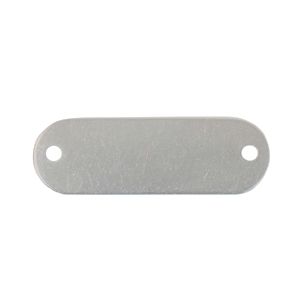 CH HANSON 41196 Blank Tag, Rectangle, Aluminium, Round End, 1 x 2-1/8 Inch Size, 100 Pk | CH3TYY