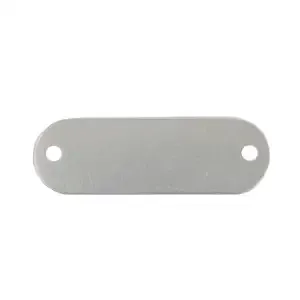 CH HANSON 41176 Blank Tag, Rectangle, Aluminium, Round End, 3/4 x 3-1/8 Inch Size, 100 Pk | CH3TYT