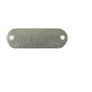 CH HANSON 41153 Blank Tag, Rectangle, Stainless Steel, Round End, 5/8 x 2-13/16 Inch Size 100 Pk | CH3TYQ