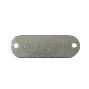 CH HANSON 41198 Blank Tag, Rectangle, Stainless Steel, Round End, 1 x 2-1/8 Inch Size, 100 Pk | CH3TZA