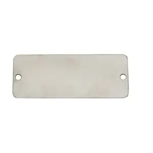 CH HANSON 41241 Blank Tag, Rectangle, Aluminium, Round Corner, 5/8 x 2-1/2 Inch Size, 100 Pk | CH3TZE