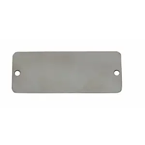 CH HANSON 41223 Blank Tag, Rectangle, Stainless Steel, Round Corner,1/2 x 1-9/32 Inch Size, 100 Pk | CH3TZD