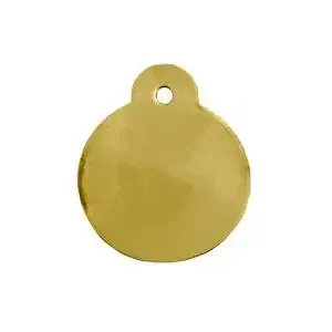 CH HANSON 41377 Blank Tag, Round, With Ear, Brass, 1 Inch Dia, 100 Pk | CH3UAG