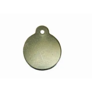 CH HANSON 41388 Blank Tag, Round, With Ear, Stainless Steel, 1-1/4 Inch Dia., 100 Pk | CH3UAL