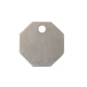 CH HANSON 41516 Blank Tag, Octagon, Aluminium, 1-1/64 Inch Size, 100 Pk | CH3UBC