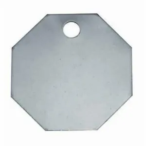 CH HANSON 41518 Blank Tag, Octagon, Stainless Steel, 1-1/64 Inch Size, 100 Pk | CH3UBE