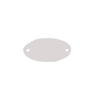CH HANSON 41696 Blanko-Tag, oval, Aluminium, 3/4 x 1-11/32 Zoll Größe, 100 Stück | CH3UBM
