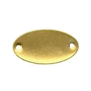 CH HANSON 41697 Blank Tag, Oval, Brass, 3/4 x 1-11/32 Inch Size, 100 Pk | CH3UBN