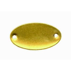 CH HANSON 41742 Blank Tag, Oval, Brass, 1 x 1-7/8 Inch Size, 100 Pk | CH3UBR