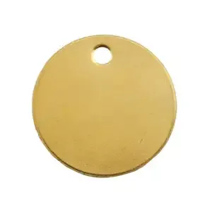 CH HANSON 41822 Blank Tag, Round, Brass, 1 Inch Dia., 100 Pk | CH3UBY