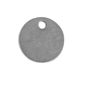 CH HANSON 41833 Blank Tag, Round, Stainless Steel, 1-3/32 Inch Dia., 100 Pk | CH3UCC