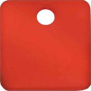CH HANSON 43156 Blanko-Tag, quadratisch, eloxiertes Aluminium, rot, 1-1/2 Zoll Breite, 5 Stück | CH3UDY