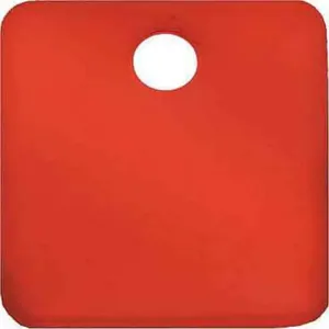 CH HANSON 43156 Blank Tag, Square, Anodized Aluminium, Red, 1-1/2 Inch Width, 5 Pk | CH3UDY