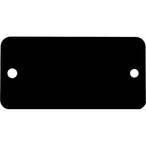 CH HANSON 43169 Blanko-Tag, rechteckig, schwarz, runde Ecke, 1 x 3 Zoll Größe, 5 Stück | CH3UEH