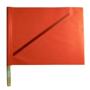 CH HANSON 55200 Traffic Flag, Orange, 18 x 18 Inch Size, 24 Inch Handle | CD6LHZ