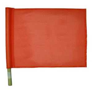 CH HANSON 55300 Traffic Flag, Red/Orange, 18 x 18 Inch Size, 24 Inch Handle | CD6LJA