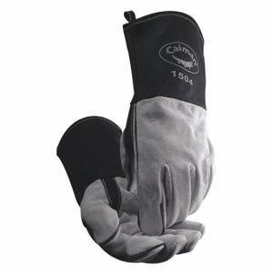 CAIMAN 1504-3 Welding Gloves, Reinforced Thumb, Gauntlet Cuff, Cowhide, Caiman 1504, L Glove Size | CQ8CJK 494N31