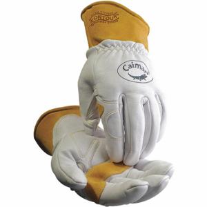 CAIMAN 1871-6 Welding Gloves, Wing Thumb, Straight Cuff, Premium, White Goatsk Inch, Caiman 1871 | CQ8CKB 56KC13