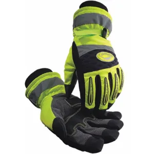 CAIMAN 2991-7 Cold Protection Gloves, Knit Wrist Cuff, Hi-Visibility Lime/Black, 2XL, PR 1 | CD2LMK 52YX48