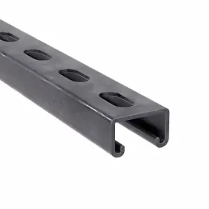 CALBOND PV0000B22SH Strut Channel - Slotted, Steel, Pre-Galvanized, 12 ga Gauge, 10 ft Overall Length, Black | CQ8CYZ 41TF69