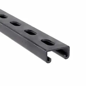 CALBOND PV0000B52SH Strut Channel - Slotted, Steel, Pre-Galvanized, 12 ga Gauge, Slotted Holes | CQ8CZA 41TF71