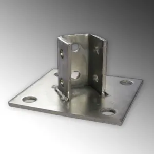 CALBRITE S65800PBSQ Square Post Base, 1-5/8 Inch Post Base Size, 316 Stainless Steel | CL2MAU