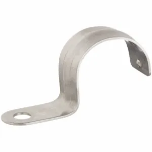 CALBRITE S612001S00 One Hole Strap, 1-1/4 Inch Trade Size, 1/2 Inch Bolt Hole Size, 316 Stainless Steel | CL2LXP