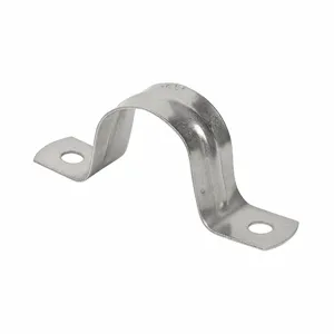 CALBRITE S620002S00 Two Hole Strap, 2 Inch Trade Size, 1/4 Inch Bolt Hole Size, 316 Stainless Steel | CL2LYH