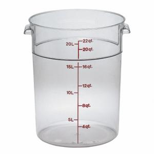 CAMBRO MANUFACTURING CARFSCW22135 Round Storage Container, 22 Qt Capacity, 13 1/2 Inch Length, 13 1/2 Inch Width, 6 PK | CQ8DUN 4UKA7