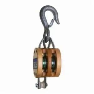 CAMPBELL 7205436 Block, Hard Wood Shell, 3001 Single Sheave, Round Loose Hook â€œAFâ€ | CM7WKY