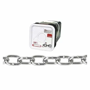 CAMPBELL T0309526 Passing Link Chain, 200 ft. /Pail, Zinc Plated | CM7VLX