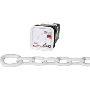 CAMPBELL T0200356 Proof Coil Chain, Ankerleine, 5/16 Zoll Handelsgröße, verzinkt mit weißer Polycoat | CM7VLP