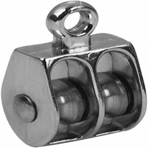 CAMPBELL T7655222N Pulley, Double Sheave, Rigid Eye, 1-1/2 Inch Trade Size | CM7XDC