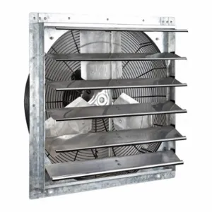 CANARM GSF3-24A Galvanized Shutter Fan, 24 Inch Blade, 3 Speed, 1/4 hp, Totally Enclosed Air Over, 4 | CQ8EHM 788N47