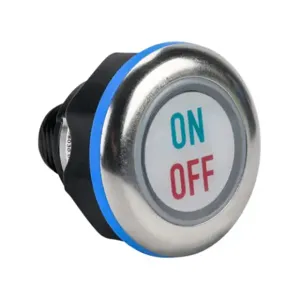 CAPTRON CS10HMSDT-C12-02F9 Pushbutton Sensor Switch, IP69K, 22mm, Dynamic, Stainless Steel Bezel | CV8AZK