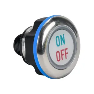 CAPTRON CS10HMSDT-C12-02FA Pushbutton Sensor Switch, IP69K, 22mm, Static, Stainless Steel Bezel | CV8AZL