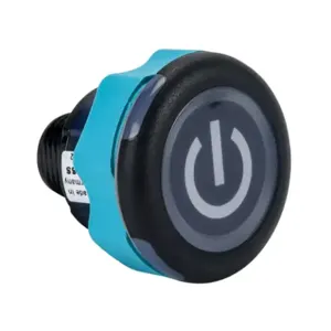 CAPTRON CS10KMLDT-B14-054B Pushbutton Sensor Switch, IP69K, 22mm, Static, Polycarbonate Bezel | CV8BAB