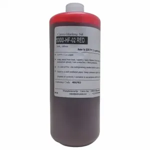 CARCO 1000-HF-02 RED Marking Ink, High-Flash, Dye Ink Type, 15 min, Red | CQ8EKE 40LF62