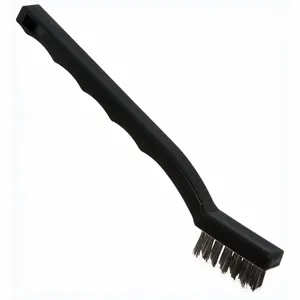 CARLISLE FOODSERVICE PRODUCTS 4067500 Utility Brush, 7 Inch Length, Stainless Steel Bristles, Polypropylene Handle, Black | CJ3RXA 61LW38