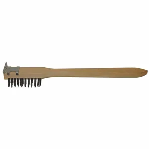 CARLISLE FOODSERVICE PRODUCTS 4557100 Scraper, 20 Inch Overall Length, Carbon Steel Bristles, Wood Handle, 12Pk | CJ3GQY 4KDH9