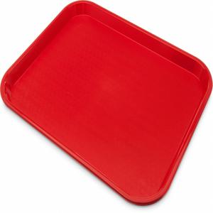 CARLISLE FOODSERVICE PRODUCTS CT141805 Cafeteria Tray, Red, 15 Lbs. Capacity | CH6NTW 61LV88