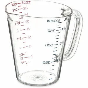 CARLISLE FOODSERVICE PRODUCTS 4314307 Measure Cup, 1 qt., Polycarbonate, Clear | CJ2UJD 61LW50