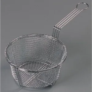 CARLISLE FOODSERVICE PRODUCTS 601000 Mesh Fryer Basket, 4 3/4 Inch Depth, 8 3/4 Inch Width, 5 1/4 Inch Height, 12Pk | CJ2UPC 14D424