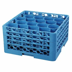 CARLISLE FOODSERVICE PRODUCTS RW20-314 Glass Rack, With Extenders, 20 Compartments, 19 3/4 Inch Length, 2Pk | CJ2JAC 14D022