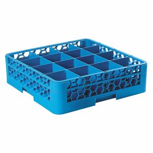 CARLISLE FOODSERVICE PRODUCTS RG16-114 Glass Rack, With Extender, 16 Compartment, 19 3/4 Inch Length, 19 3/4 Inch Width, 4Pk | CJ2HZZ 14C997